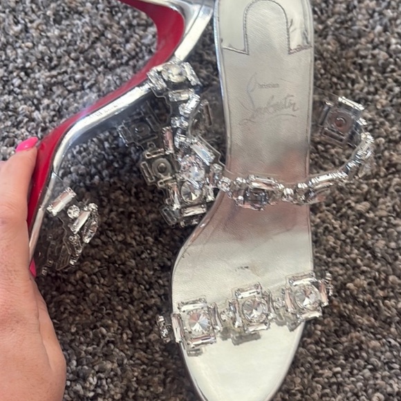 Christian Louboutin just jewel just nothing heels silver gem rhinestone - Picture 6 of 8